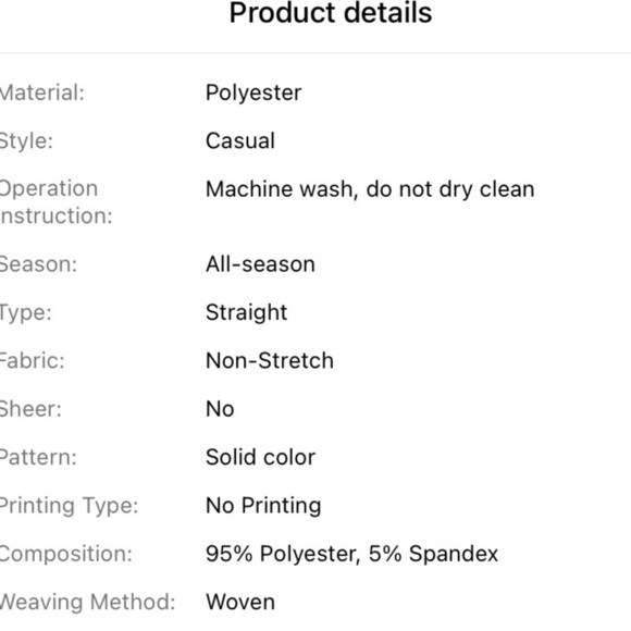 NWOT Plus Size Casual Pants, Women's Plus Solid  Decor Pants p3 - Picture 6 of 6